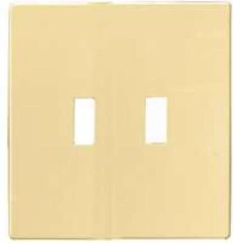 Cooper Wiring PJS2V Ivory 2-Gang Screwless Toggle Switch Mid Size Wall Plate