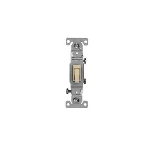 Cooper Wiring 1301-7A Almond Grounding Single Pole Toggle Switch for Electrical Use