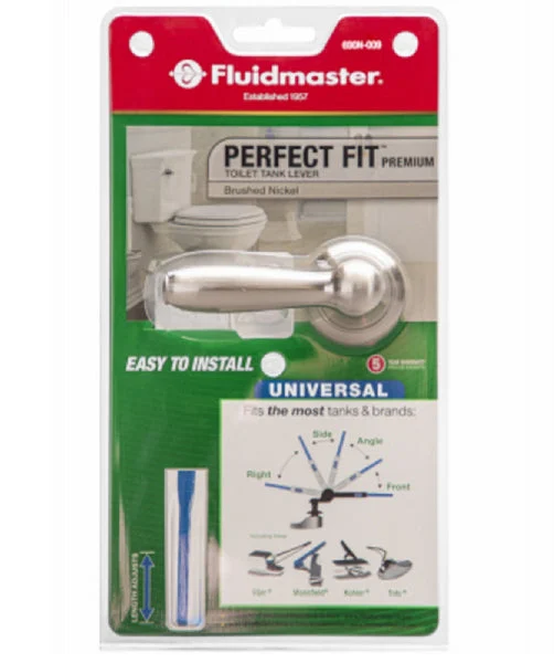 Fluidmaster 690N-009-P5 Premium Toilet Tank Lever Brushed Nickel Replacement