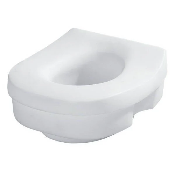 Moen DN7020 Elevated Toilet Seat in White Plastic for Comfort and Safety