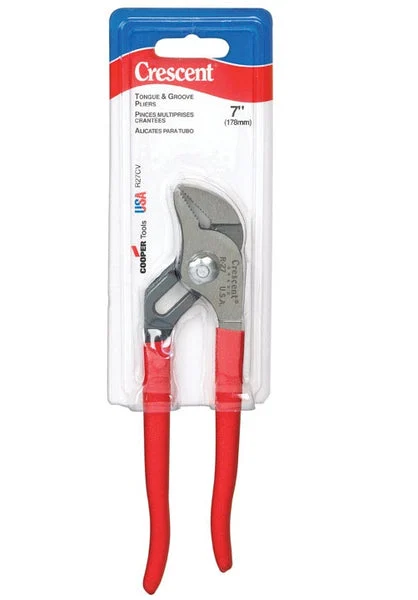 Crescent R27CV Straight Jaw Tongue and Groove Pliers 7 Inch Adjustable Grip