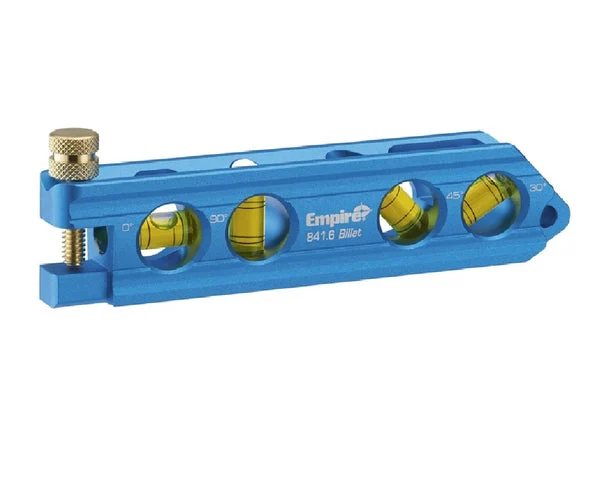 Empire 841.6 Magnetic Billet Torpedo Level 6 Inch Aluminum Blue Measuring Tool