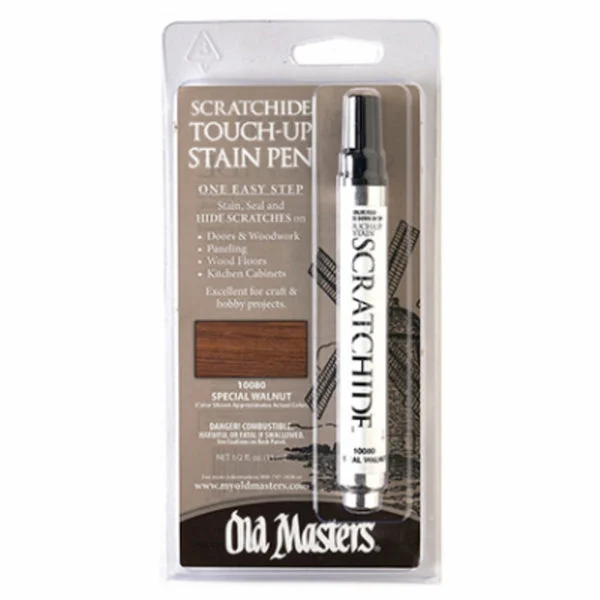 Old Masters 10080 Scratchhide Touch-Up Stain Pen 0.5 Oz for Wood Surface Restoration