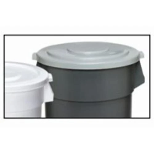 Continental 3201WH 32-Gallon Round Flat White Receptacle Lid