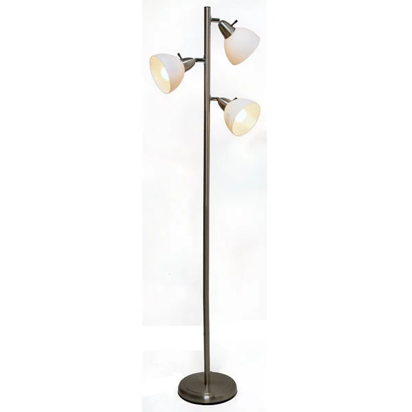 Boston Harbor TL-TREE-648 Adjustable 3-Lights Tree Lamp Satin Nickel 65 Inch