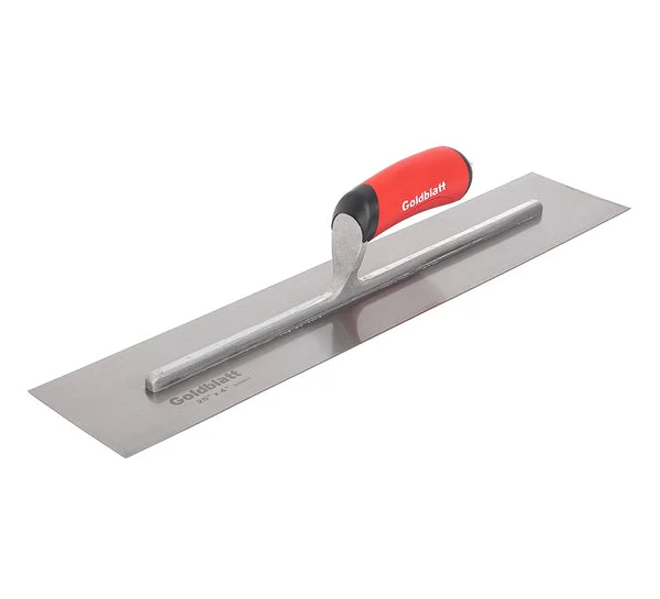 Goldblatt Finishing Trowel with Soft Grip Handle 20 Inch x 4 Inch