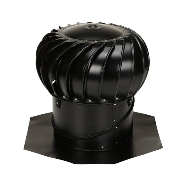 Air Vent TIBS0100 Air Hawk Turbine and Base Black Roof Ventilation