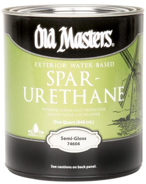 Old Master 74604 1 Quart Semi Gloss Water-Based Spar Urethane
