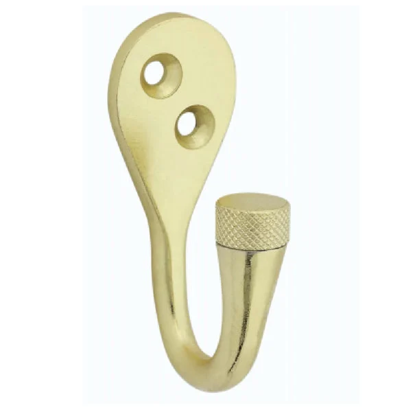 National Hardware Powell Knurled Hook Brushed Gold N337-911