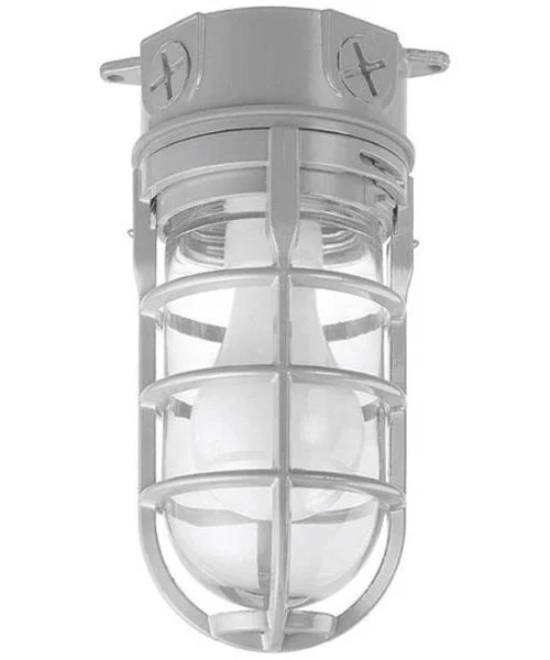 Carlon MCL150C Metal Cage Ceiling Mount Light Aluminum Industrial Lighting