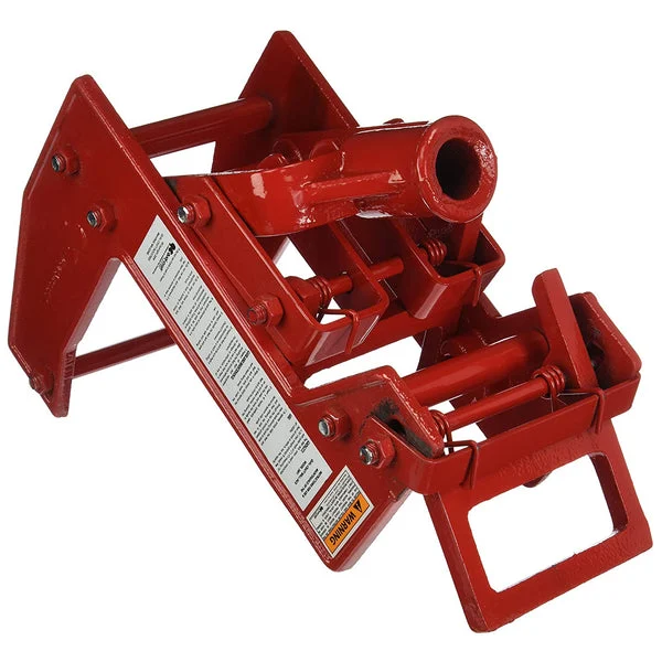 Qual-Craft 2601 Portable Wall Jack Malleable Iron Powder-Coated Red