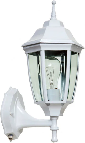 Boston Harbor DTDW Dusk Dawn Outdoor Lantern White Exterior Wall Light Fixture