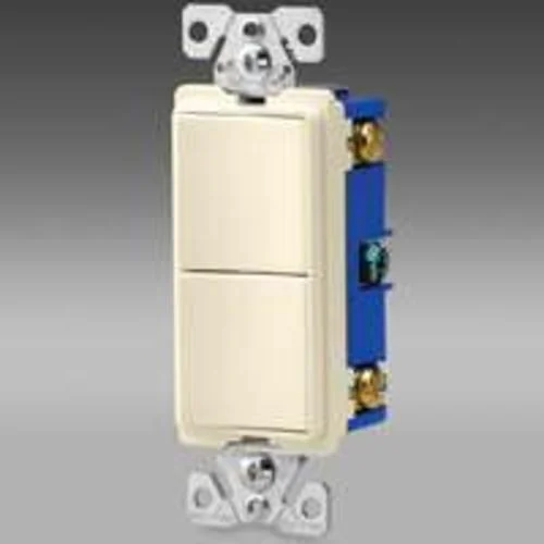 Cooper 7728A-SP Decorator Duplex Switch 15 Amp Almond