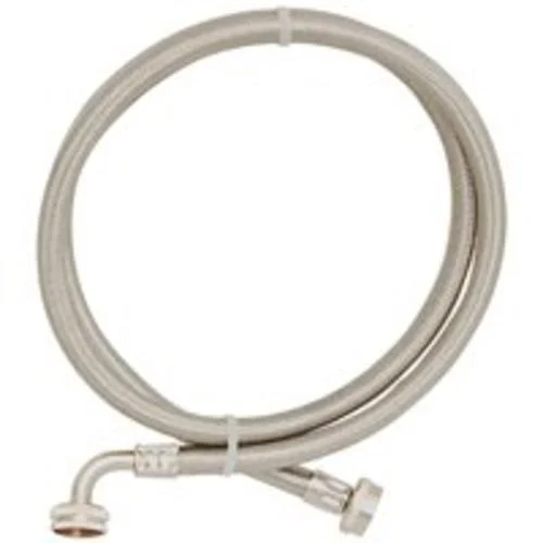 Eastman 48377 5' x 3/4" x 3/4" 90 Degree Washing Machine Hose Stainless Steel