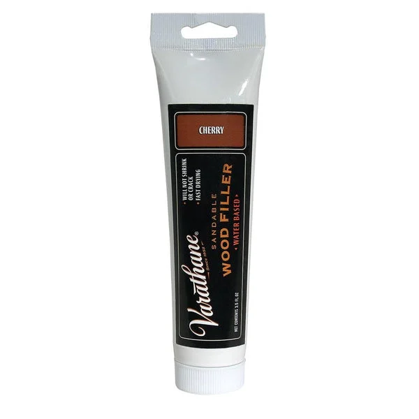 Varathane 215198 Water-Based Sandable Wood Filler 3.5 Oz Cherry for Home Repairs