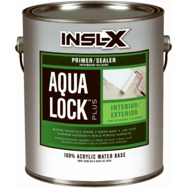 Insl-X AQ0400099-01 Aqua Lock Plus Water-Based Primer Sealer White 1 Gallon for Walls