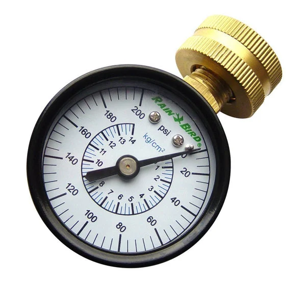 Rain Bird P2-A Water Pressure Test Gauge 3/4" Female Hose Thread 0-200 PSI
