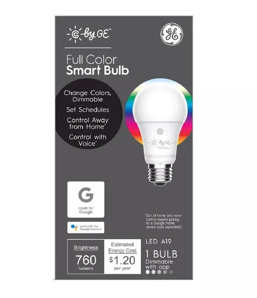 GE Lighting 93103486 A19 Smart LED Light Bulb 11 Watts WiFi Enabled Bulb