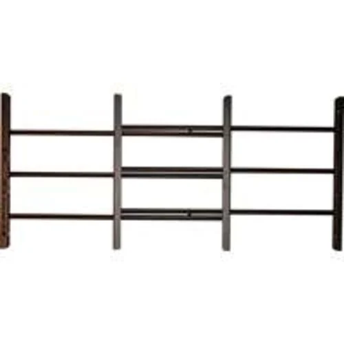 Grisham 93911 Adjustable 3-Bar Horizontal Window Guard in Black