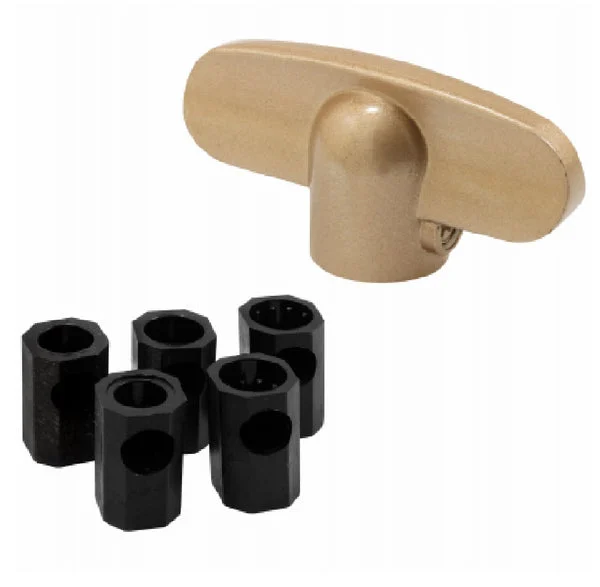Prime-Line Universal Tee-Crank Casement Window Handle Champagne Finish