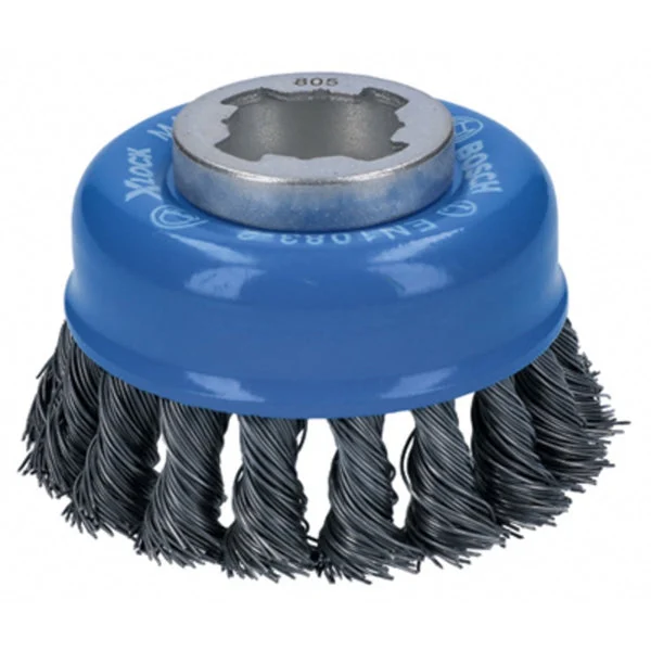 Bosch WBX328 X-Lock Arbor Knotted Wire Single Row Cup Brush Carbon Steel