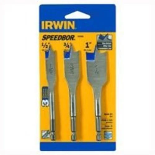 Irwin 88889 Wood Boring Bit Set 3 Piece for Drilling Clean Holes in Wood