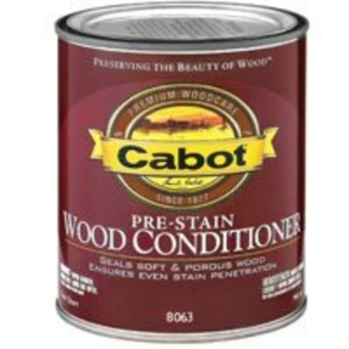Cabot 8063 Pre-Stain Wood Conditioner 1 Quart for Wood Preparation