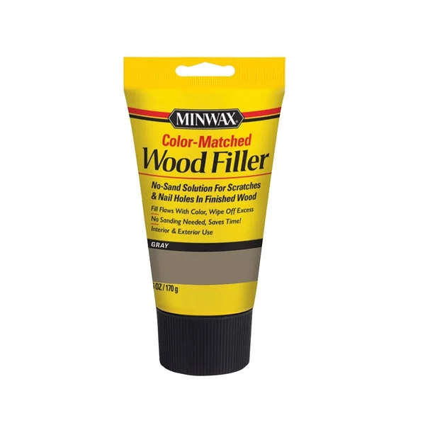 Minwax 448550000 Gray Color-Matched Wood Filler 6 Ounce for Repairs