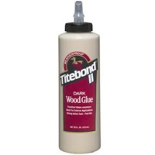 Titebond 3704 Dark Wood Glue 16 Oz Bottle for Woodworking Projects