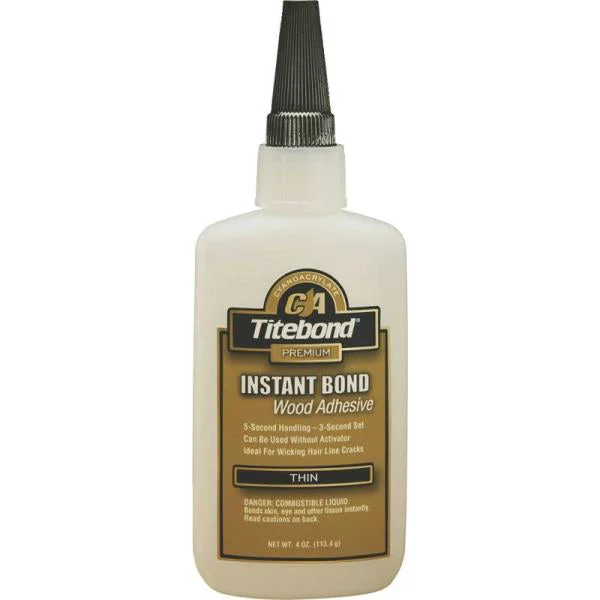 Titebond 6202 Instant Bond Thin Wood Adhesive 4 Oz Clear Fast Drying Glue
