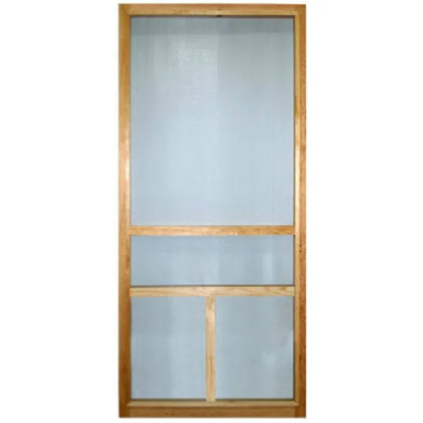 Wood Products 3068TBAR-B Heavy-Duty Wood Screen Door with T-Bar 3' x 6'8"