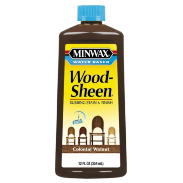 Minwax Water Based WoodSheen Rubbing Stain Finish Colonial Walnut 12 Oz