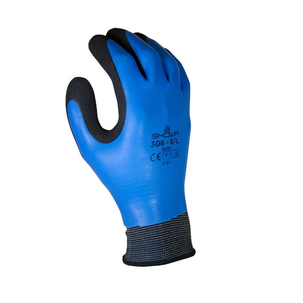 Showa 306XL-09.RT Universal All Purpose Work Gloves Extra Large Blue Durable Protection
