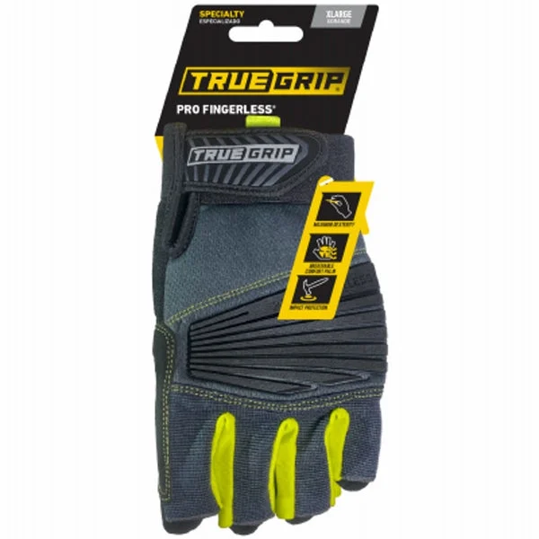 True Grip 98679-23 Pro Fingerless Glove XXL for Work and Grip Support